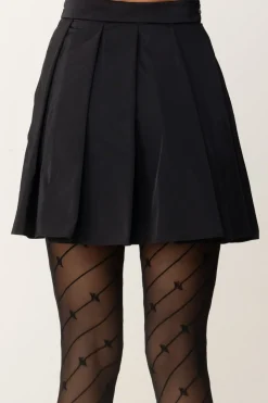Elisabetta Franchi Minigonna a Pieghe con ZipNERO