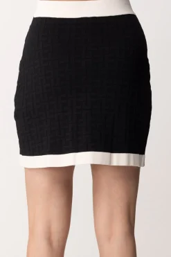 Elisabetta Franchi Minigonna EmbossedNERO