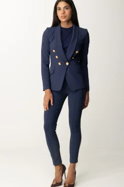 Elisabetta Franchi Pantalone Dritto con ZipNAVY