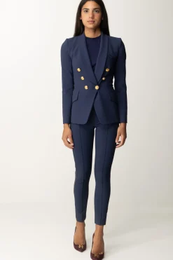 Elisabetta Franchi Pantalone Dritto con ZipNAVY