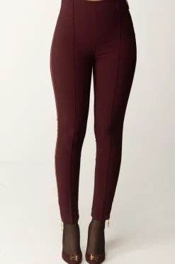 Elisabetta Franchi Pantalone Dritto con ZipROUGE NOIR