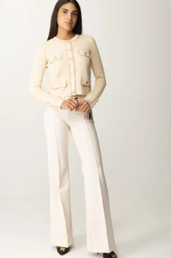 Elisabetta Franchi Pantaloni Palazzo con Catena e CharmsBURRO