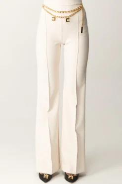 Elisabetta Franchi Pantaloni Palazzo con Catena e CharmsBURRO