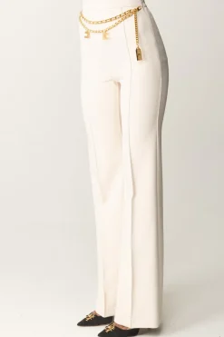 Elisabetta Franchi Pantaloni Palazzo con Catena e CharmsBURRO