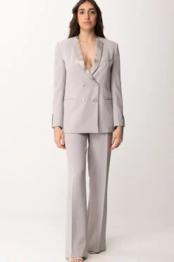 Elisabetta Franchi Pantalone Dritti con CinturaPERLA