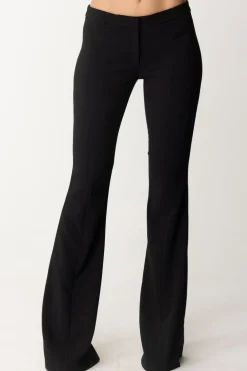 Elisabetta Franchi Pantaloni a Zampa In CrepeNERO