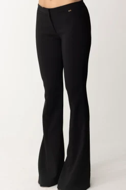 Elisabetta Franchi Pantaloni a Zampa In CrepeNERO