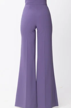 Elisabetta Franchi Pantaloni Palazzo con Maxi BorchieAMETISTA