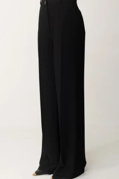 Elisabetta Franchi Pantaloni Dritti a Gampa AmpiaNERO