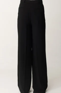 Elisabetta Franchi Pantaloni Dritti a Gampa AmpiaNERO