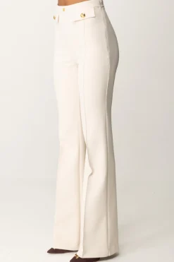 Elisabetta Franchi Pantaloni Palazzo In Doppio Crêpe StretchBURRO