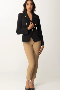 Elisabetta Franchi Pantaloni Dritti con Fascione con LogoCAMEL