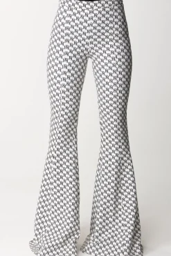 Elisabetta Franchi Pantaloni a Zampa MonogramBURRO/NERO