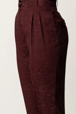 Elisabetta Franchi Pantalone Dritto In CrêpeROUGE NOIR