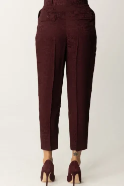 Elisabetta Franchi Pantalone Dritto In CrêpeROUGE NOIR