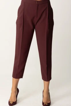 Elisabetta Franchi Pantaloni Crop con PincesROUGE NOIR