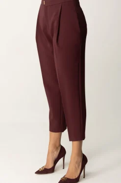 Elisabetta Franchi Pantaloni Crop con PincesROUGE NOIR