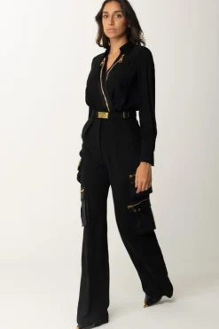 Elisabetta Franchi Pantaloni con Tasche e CinturaNERO