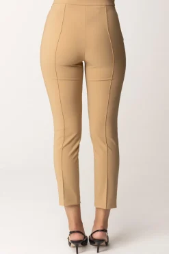 Elisabetta Franchi Pantaloni Dritti In Tessuto TecnicoCAMEL