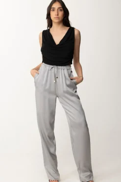 Elisabetta Franchi Pantalone Jogger In CrêpePIOMBO