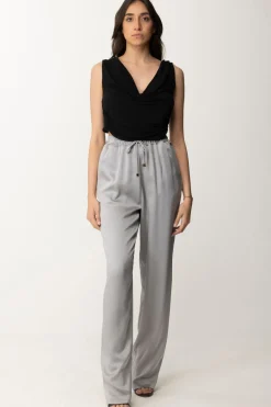 Elisabetta Franchi Pantalone Jogger In CrêpePIOMBO