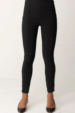 Elisabetta Franchi Pantalone Dritto con ZipNERO