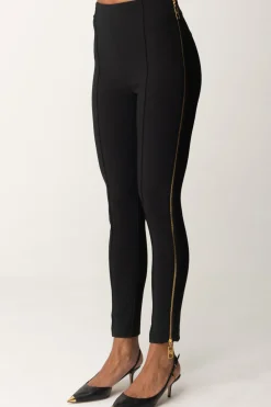 Elisabetta Franchi Pantalone Dritto con ZipNERO