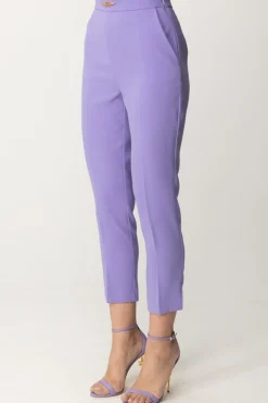 Elisabetta Franchi Pantaloni con Logo In Vita e SpacchettiIRIS