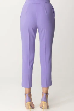 Elisabetta Franchi Pantaloni con Logo In Vita e SpacchettiIRIS