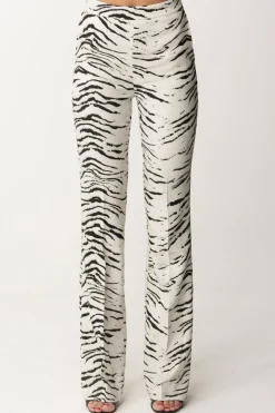 Elisabetta Franchi Pantalone Dritto AnimalierBURRO/NERO