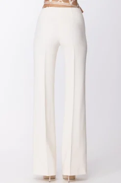 Elisabetta Franchi Pantalone a Zampa con Cintura FoulardBURRO