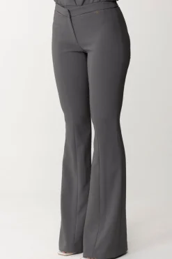 Elisabetta Franchi Pantaloni a Zampa In CrepePIOMBO