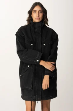 Elisabetta Franchi Parka Over In JeansNERO
