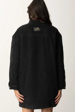 Elisabetta Franchi Parka Over In JeansNERO