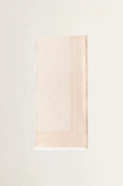 Elisabetta Franchi Pashmina Lurex con Stampa RigheCREMA