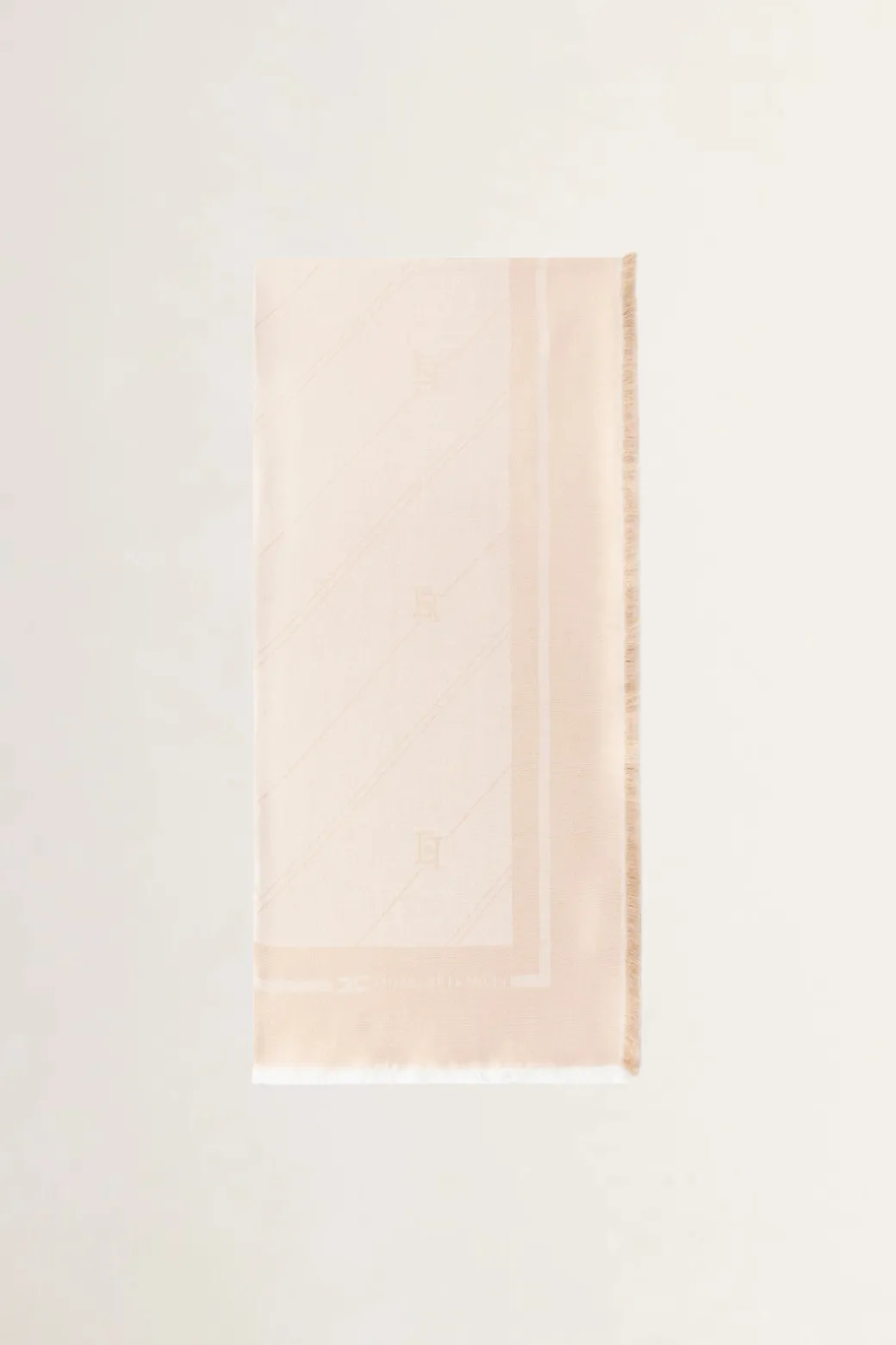 Elisabetta Franchi Pashmina Lurex con Stampa RigheCREMA