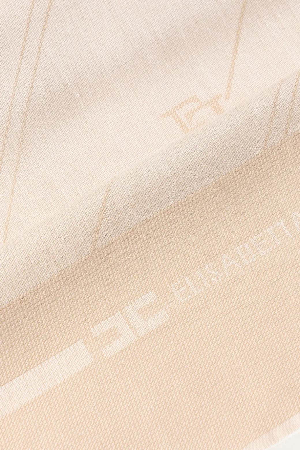 Elisabetta Franchi Pashmina Lurex con Stampa RigheCREMA