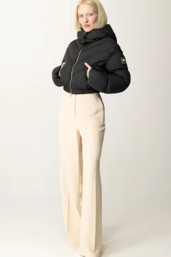 Elisabetta Franchi Piumino Crop In NylonNERO