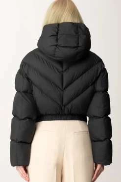 Elisabetta Franchi Piumino Crop In NylonNERO