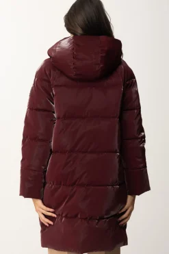 Elisabetta Franchi Piumino Lungo In Nylon SatinROUGE NOIR