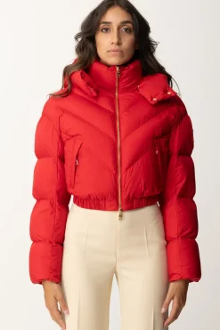 Elisabetta Franchi Piumino Crop In NylonRED PASSION