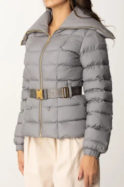 Elisabetta Franchi Piumino con Cintura e Maxi CollettoSTEEL