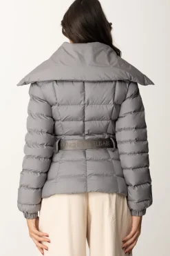 Elisabetta Franchi Piumino con Cintura e Maxi CollettoSTEEL