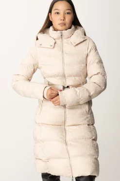 Elisabetta Franchi Piumino Lungo In Nylon LetteringLATTICE