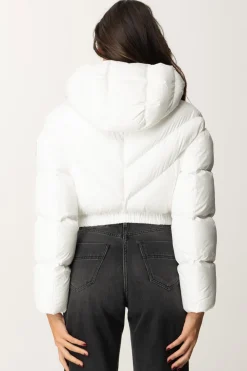 Elisabetta Franchi Piumino Crop In NylonAVORIO