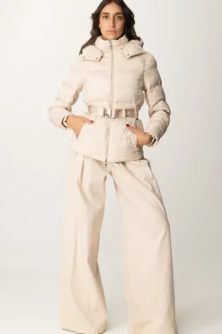 Elisabetta Franchi Piumino In Nylon Jacquard con CinturaLATTICE