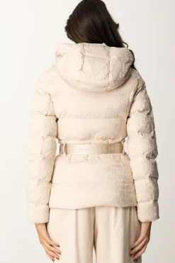 Elisabetta Franchi Piumino In Nylon Jacquard con CinturaLATTICE