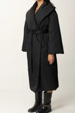 Elisabetta Franchi Piumino Lungo con Ampio ColloNERO