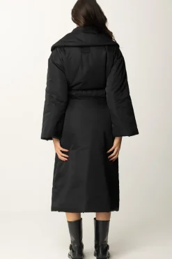 Elisabetta Franchi Piumino Lungo con Ampio ColloNERO