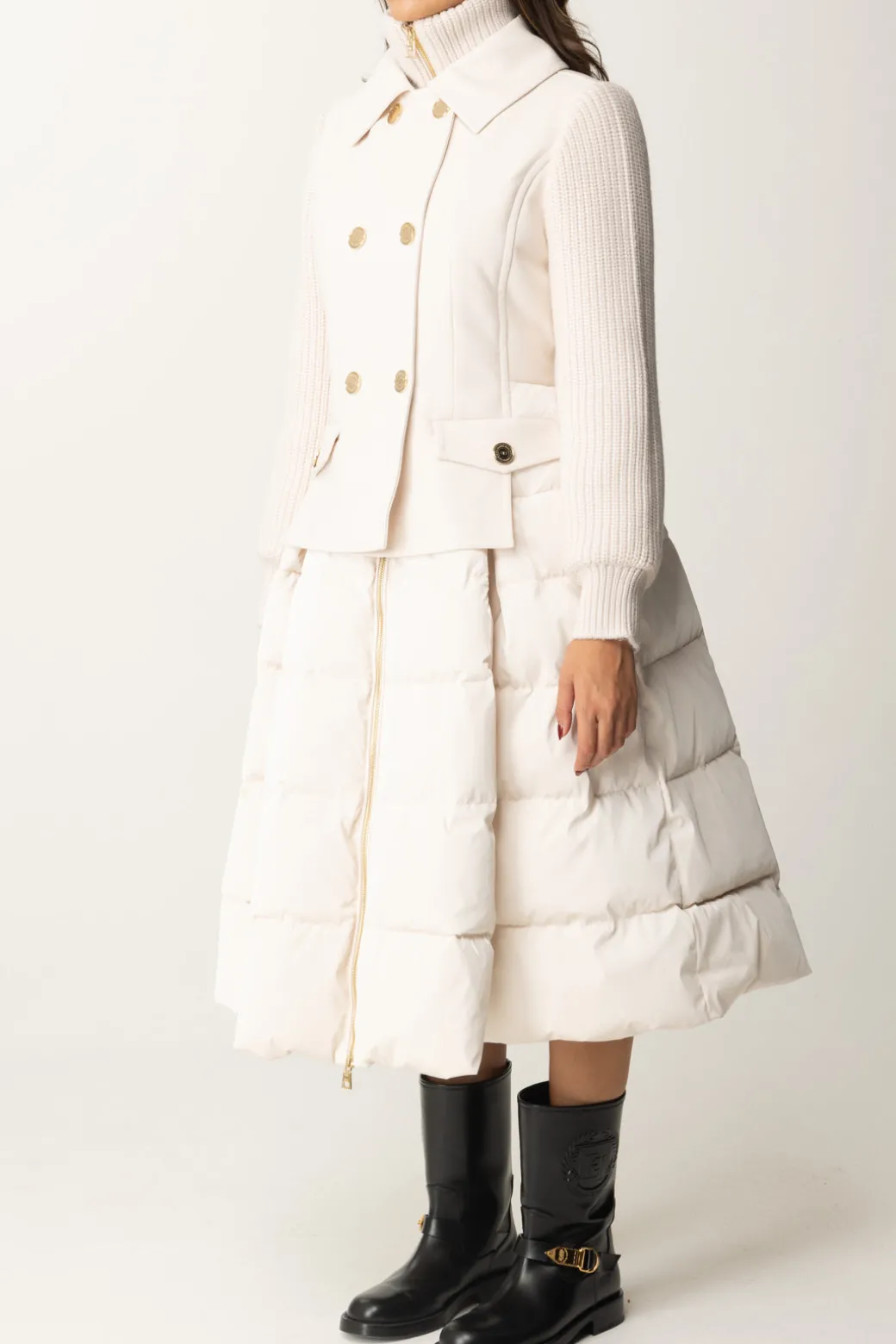 Elisabetta Franchi Piumino con Gonna a RuotaLATTICE